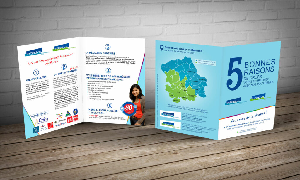 Création graphique du dépliant ILMN et impression