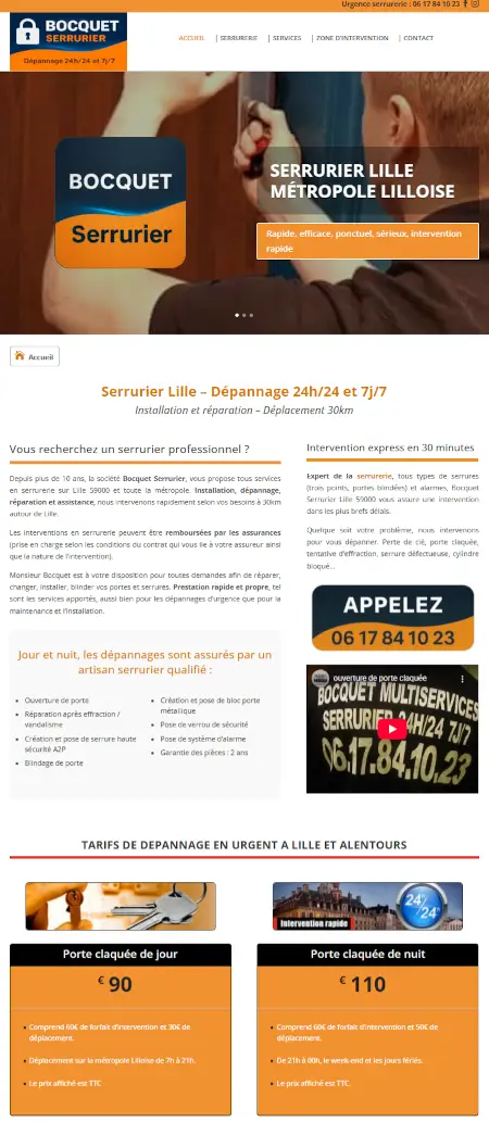 Webdesign Bocquet Serrurier Webdesign Bocquet Serrurier
